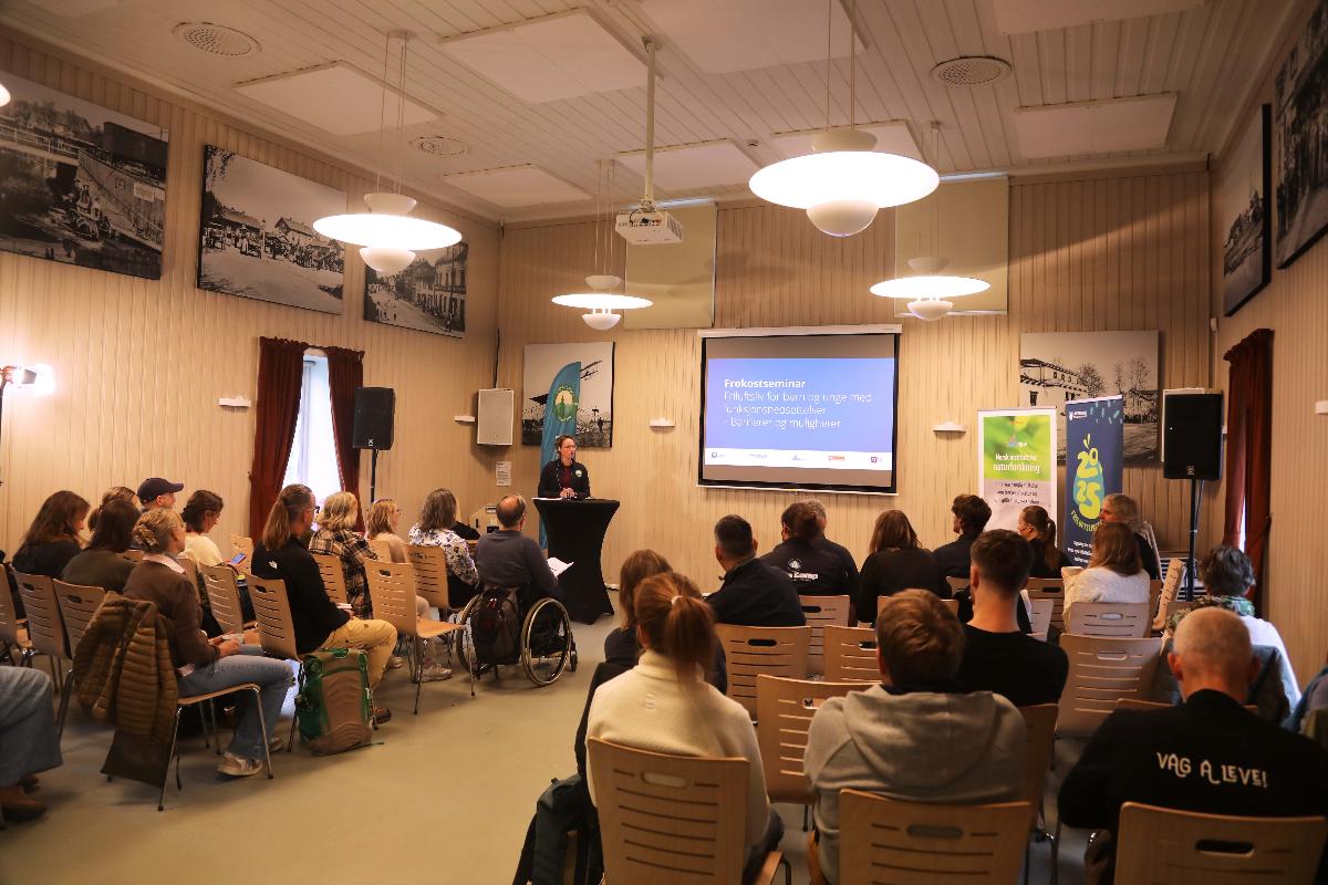 9. oktober arrangerte vi frokostseminar om friluftsliv for barn og unge med funksjonsnedsettelser – barrierer og muligheter. - headerbilde